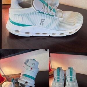 On Running Sneakers in White and Teal